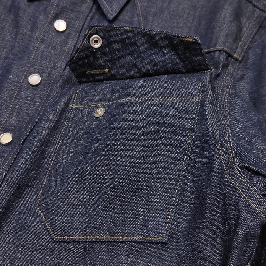   Jeans Est.1978 シャツ SUGAR CANE シュガーケーン ブルーデニム ウエスタンシャツ Sugar Cane