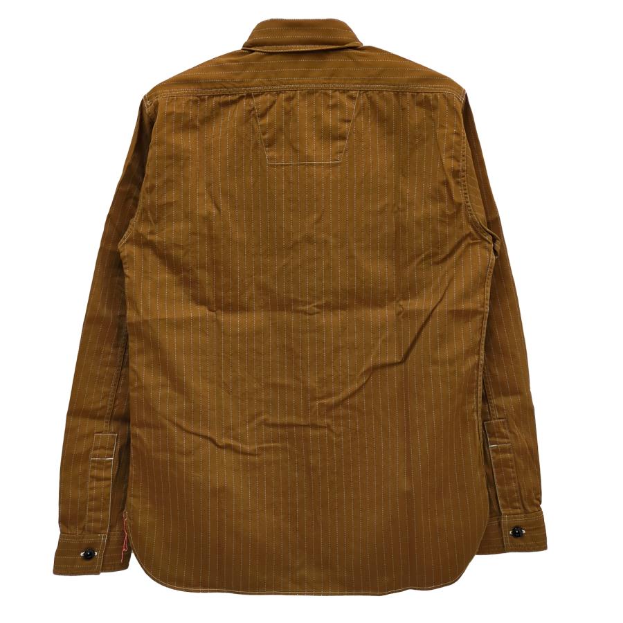 SUGAR CANE シュガーケーン ワークシャツ 8.5oz ブラウンウォバッシュ