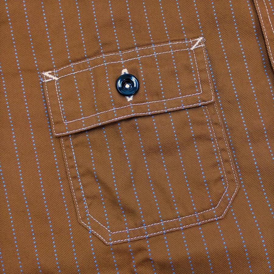 『ゴールデンサイズL◎』SUGAR CANE 8.5ozウォバッシュワークシャツ SUGAR CANE シュガーケーン ワークシャツ 8.5oz ブラウンウォバッシュ