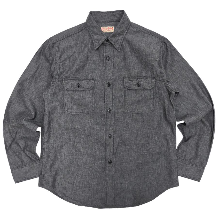 SUGAR CANE シュガーケーン ブラックシャンブレー ワークシャツ Sugar