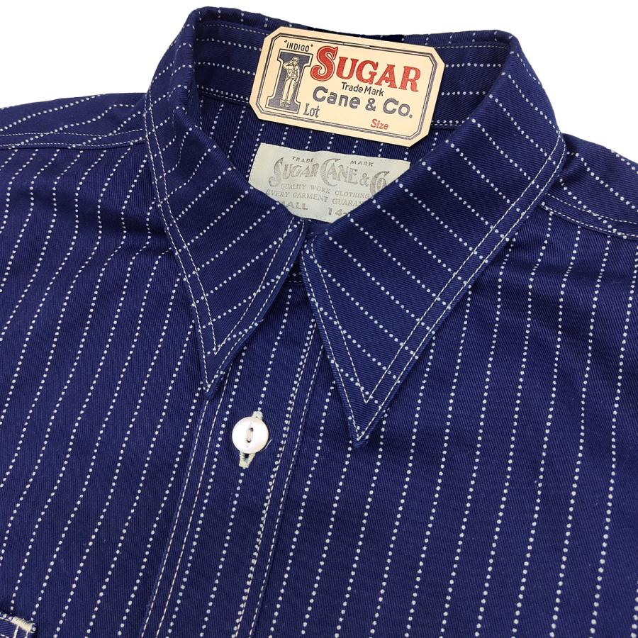 SUGAR CANE インディゴウォバッシュ ワークシャツ FICTION ROMANCE