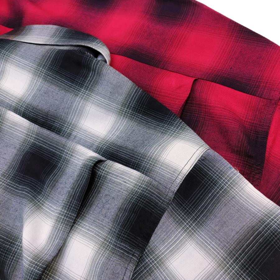 SUGAR CANE シュガーケーン レーヨン オンブレチェック 半袖シャツ