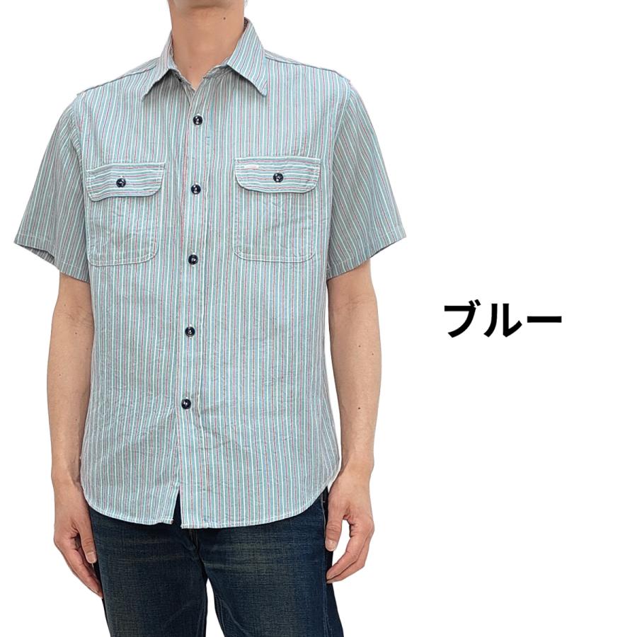 SUGAR CANE シュガーケーン ドビーストライプ ワークシャツ マルチ