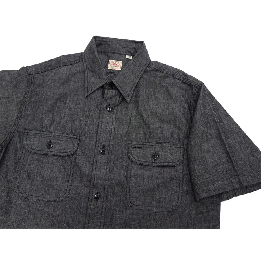 SUGAR CANE シュガーケーン ブラックシャンブレー ワークシャツ Sugar