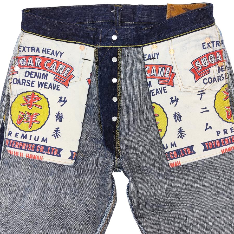 シュガーケーン デニムパンツ SUGAR CANE 砂糖黍製 14oz. ハワイ藍混 右綾デニム ストレートジーンズ Lot.401 SC40401A 新品の画像