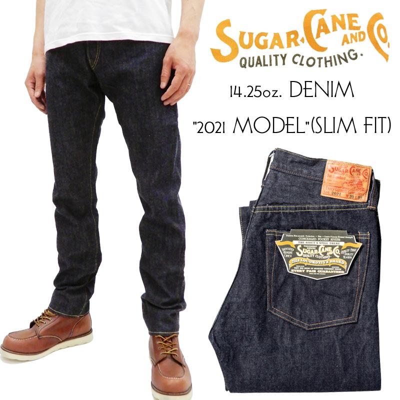 シュガーケーン ジーンズ SC42021A スリムテーパード 14.25 oz. 2021MODEL デニムパンツ ワンウォッシュ レングス32 新品｜rodeomatubara