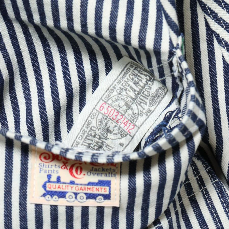 Sugar Cane ストライプ ショートパンツ ネイビー Sugar Cane ストライプ ショートパンツ ネイビー