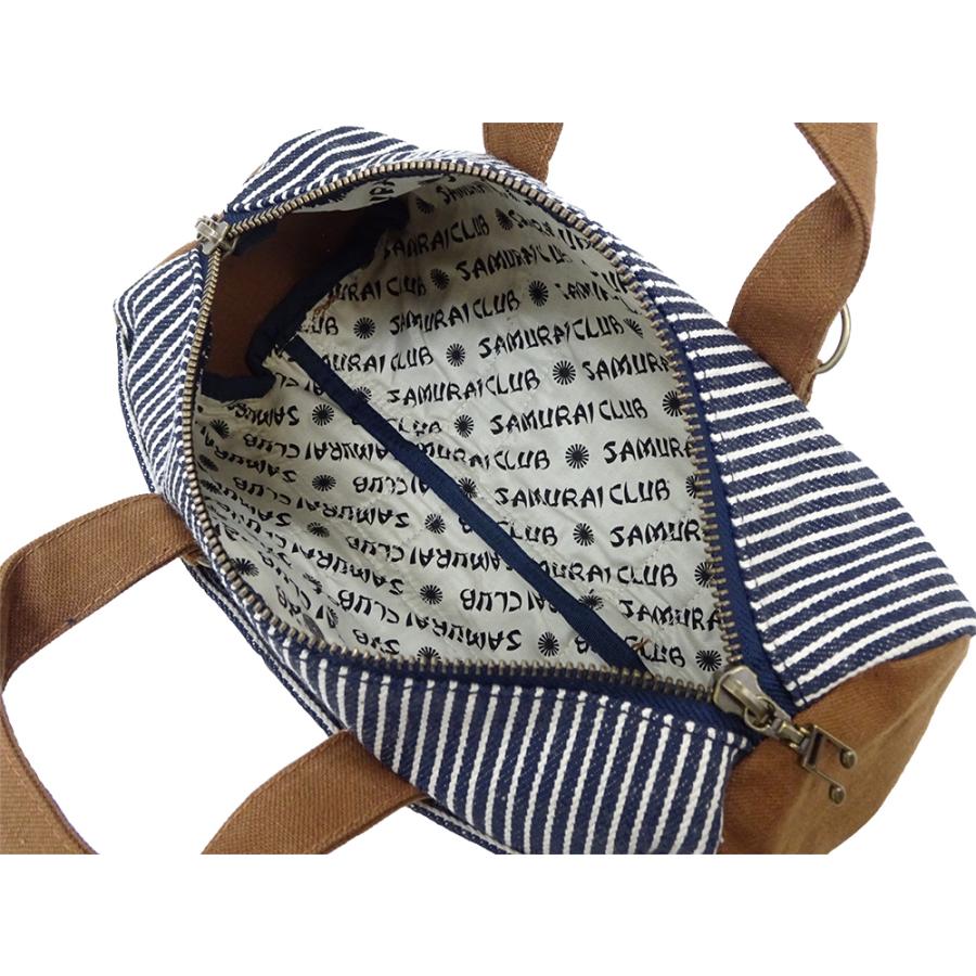 サムライジーンズ 小型ドラムポーチ SAMURAI MUSIC CLUB ヒッコリー