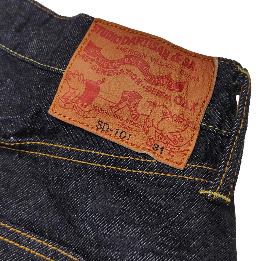 【新品】ダルチザン 大阪アメ村店限定 1979赤プリントデニム SD-101 STUDIO D'ARTISAN（ステュディオ・ダ・ルチザン） デニムパンツ
