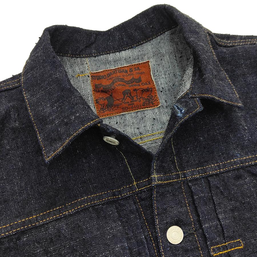 STUDIO D'ARTISAN ダルチザン デニム アビエータージャケット STUDIO D'ARTISAN（ステュディオ・ダ・ルチザン） 柿渋刺し子デニム