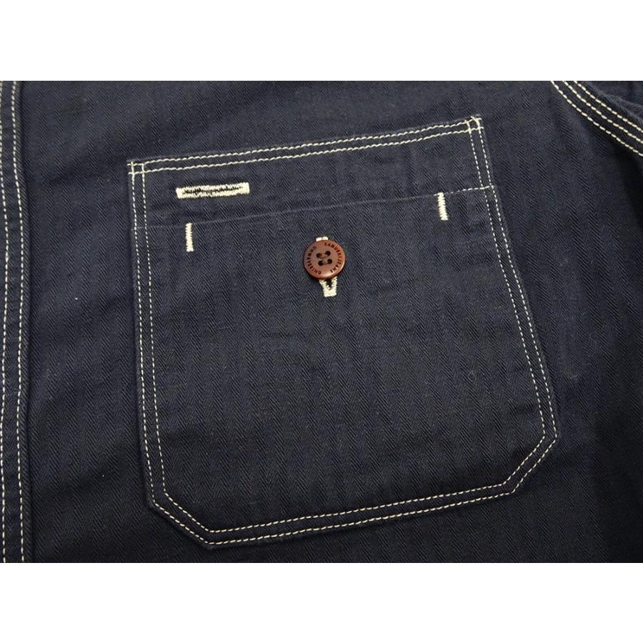 サムライジーンズ セルヴィッチヘリンボーン ワークシャツ Samurai