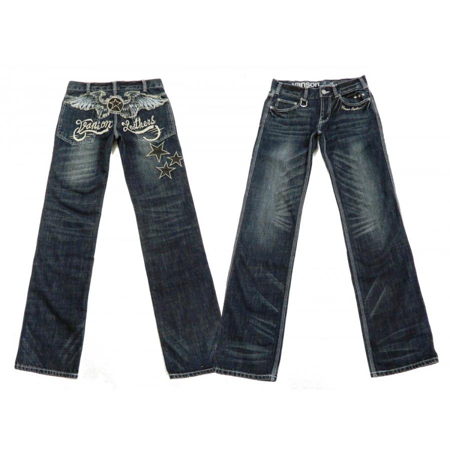 Vanson Leathers デニムパンツ 楽天市場】バンソン VANSON ジーンズ スカルウィング 刺繍＆PU