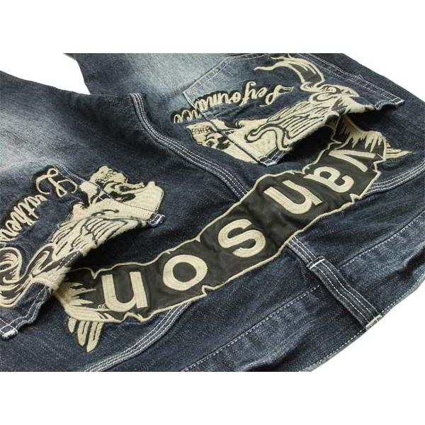 VANSON（バンソン） デニムパンツ スカル刺繍 ジーンズ アメカジ