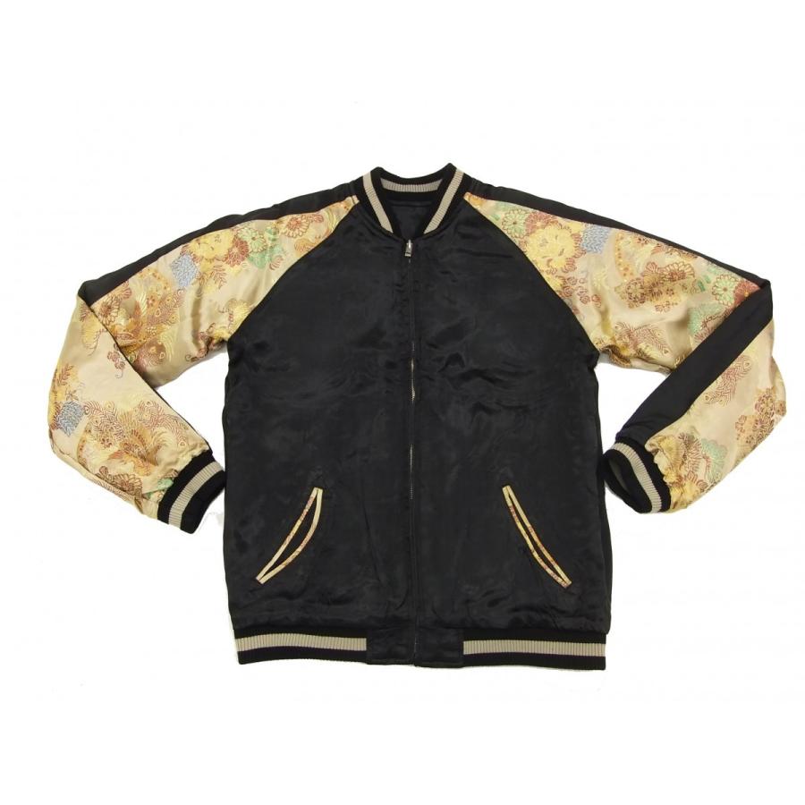 花旅楽団 スカジャン SSJ-001 渦巻龍 スクリプト Script メンズ スーベニアジャケット ブラック 新品 花旅楽団 スカジャン SSJ-001 渦巻龍 スクリプト Script メンズ