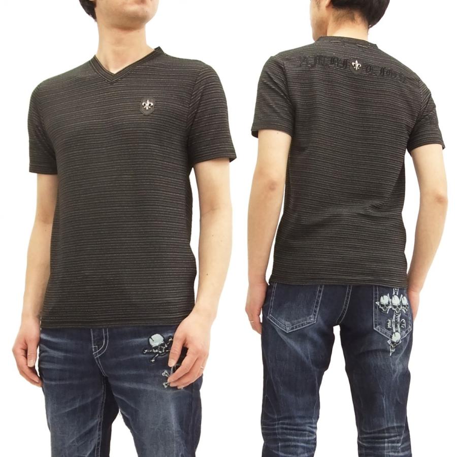 ビーアンビション Tシャツ Be Ambition Vネック ボーダー半袖Tシャツ