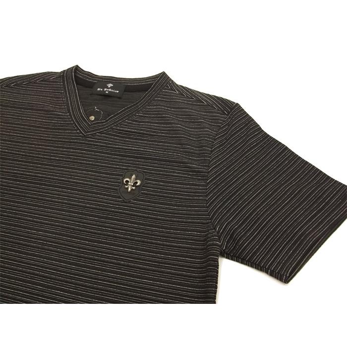 ビーアンビション Tシャツ Be Ambition Vネック ボーダー半袖Tシャツ 