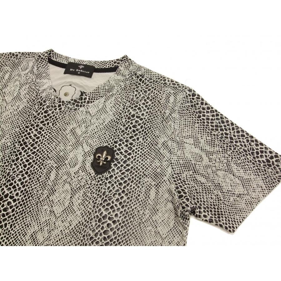 ビーアンビション Tシャツ Be Ambition パイソングラフィック 蛇柄 V