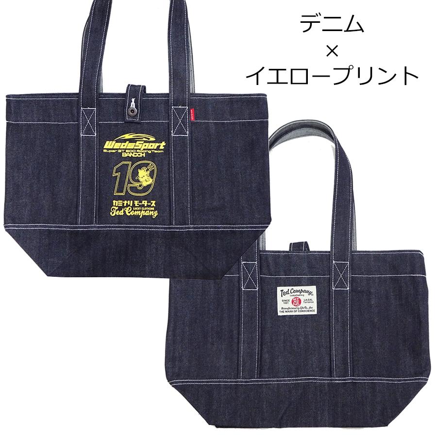 TEDMAN WEDSSPORT カミナリ デニムトートバッグ トリプルコラボ TEDMAN WEDSSPORT カミナリ デニムトートバッグ トリプルコラボ