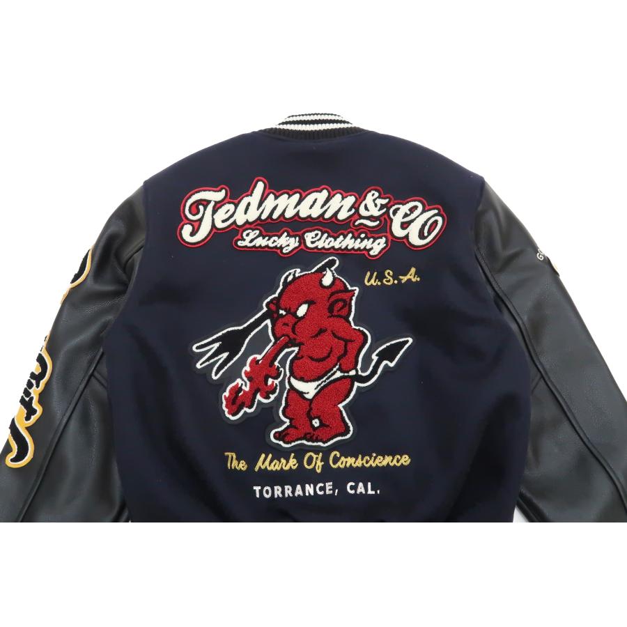 テッドマン スタジャン TEDMAN スタジアムジャケット TD.USA TDJ-23000 ネイビー 新品｜rodeomatubara｜13