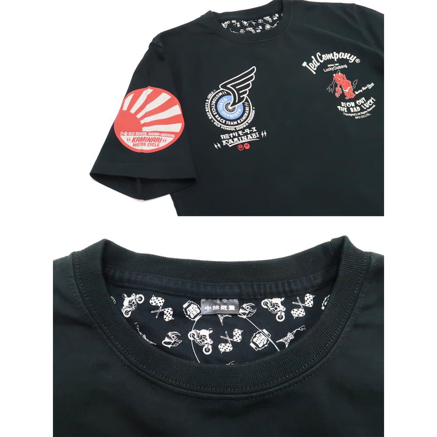 テッドマン カミナリ コラボTシャツ 1 on 1 赤鬼青鬼 日本車 アメ車 半袖Tシャツ エフ商会 TDKMT-17 新品｜rodeomatubara｜05