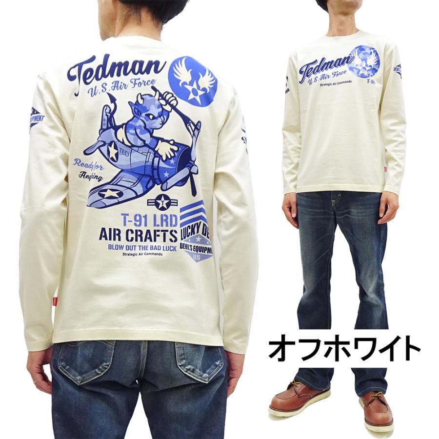 テッドマン 長袖Tシャツ TEDMAN ロンT U.S.Air Force ミリタリー 