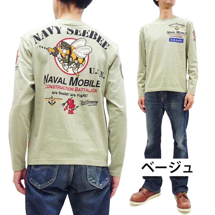 TEDMAN（テッドマン） ロンT TEDMAN 長袖Tシャツ NAVY SEEBEE 海軍建設 