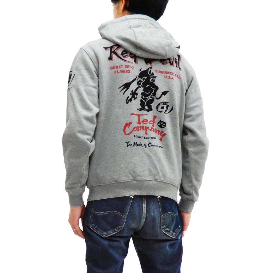 TEDMAN（テッドマン） スウェットパーカー 裏毛 ジップスウェット RED