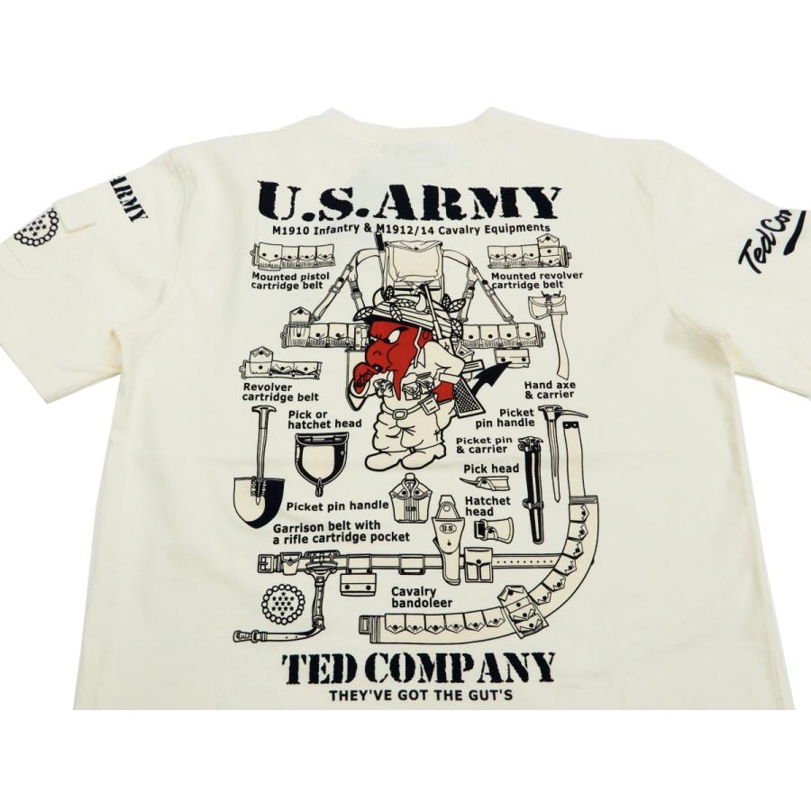 TEDMAN 半袖Tシャツ TDSS-514 テッドマン U.S.ARMY 軍用装備品 ミリタリーTシャツ エフ商会 オフ白 新品｜rodeomatubara｜07