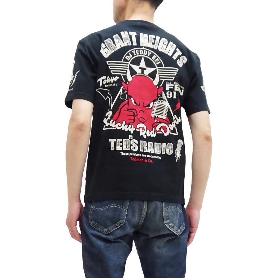 テッドマン 半袖Tシャツ GRANT HEIGHTS RADIO TEDMAN SHOW 米国極東軍事放送局 FEN エフ商会 TDSS-557 黒 新品｜rodeomatubara｜12