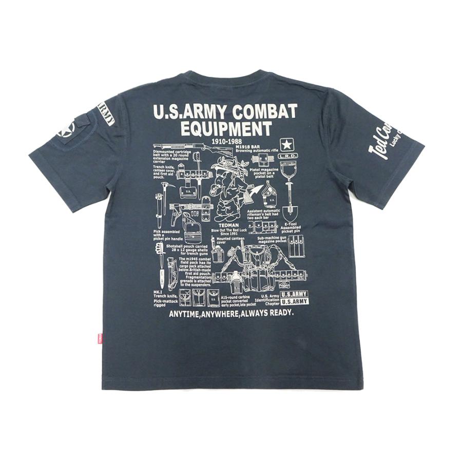 TEDMAN（テッドマン） 半袖Tシャツ TEDMAN U.S.ARMY ミリタリーTシャツ