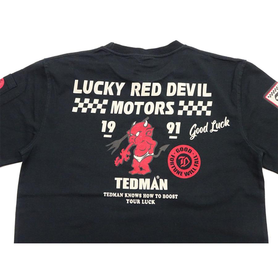 TEDMAN（テッドマン） 半袖Tシャツ ラッキーレッドデビル モータース T