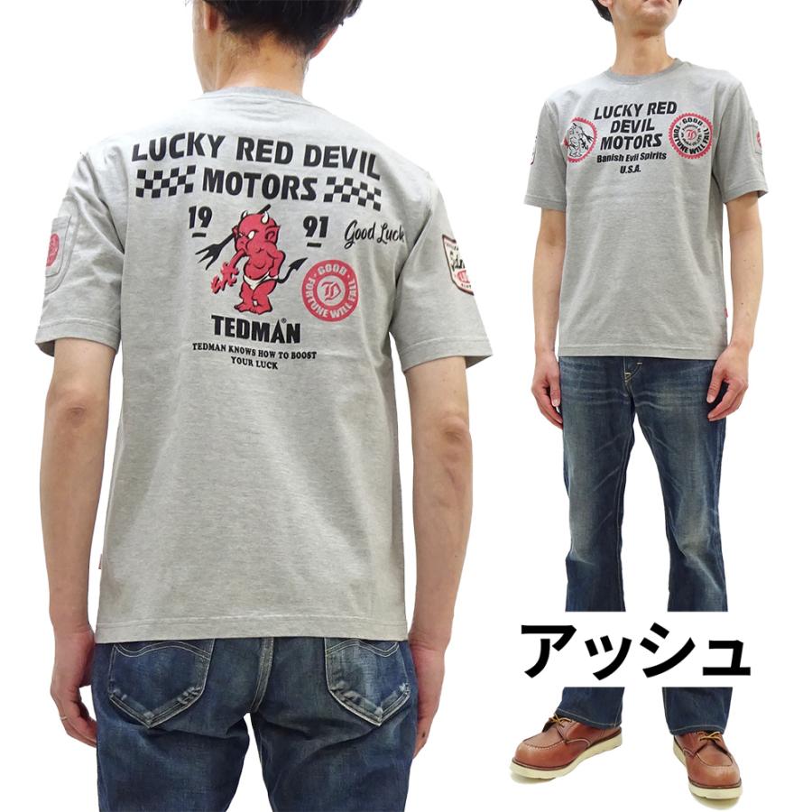 TEDMAN（テッドマン） 半袖Tシャツ ラッキーレッドデビル モータース T