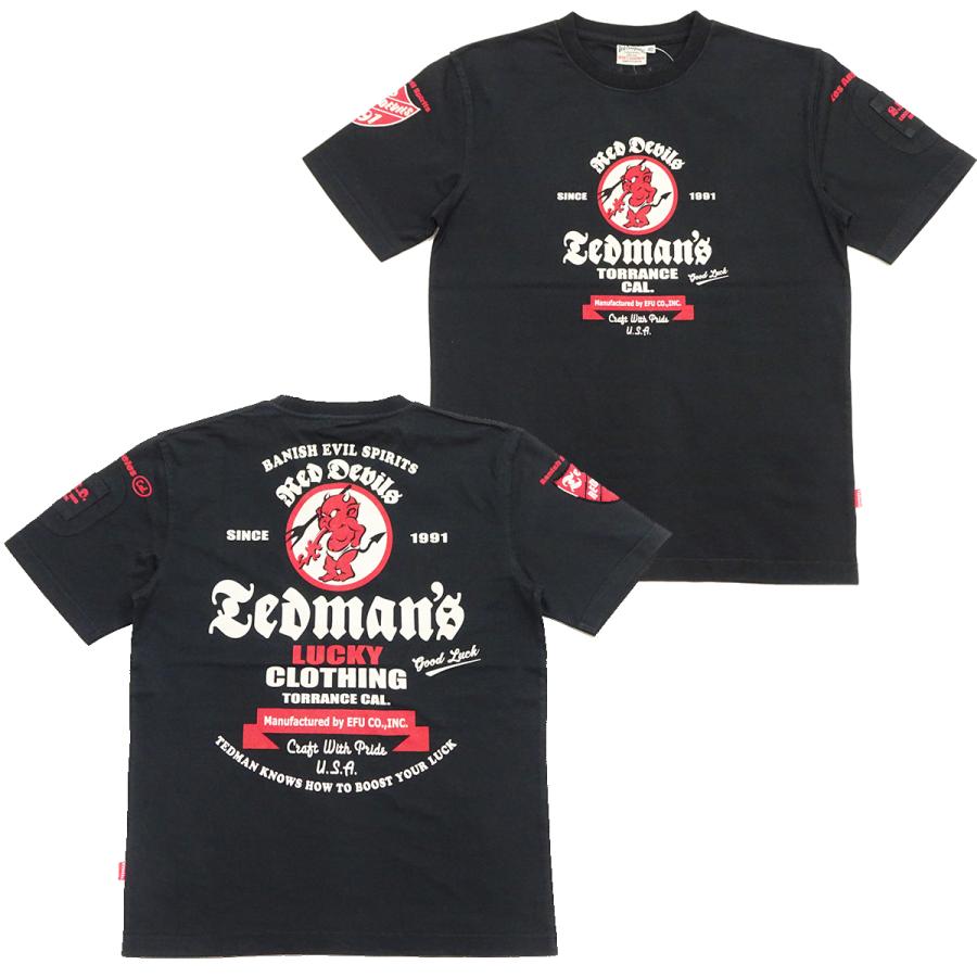 TEDMAN（テッドマン） Tシャツ レトロラベル風デザイン 半袖Tシャツ