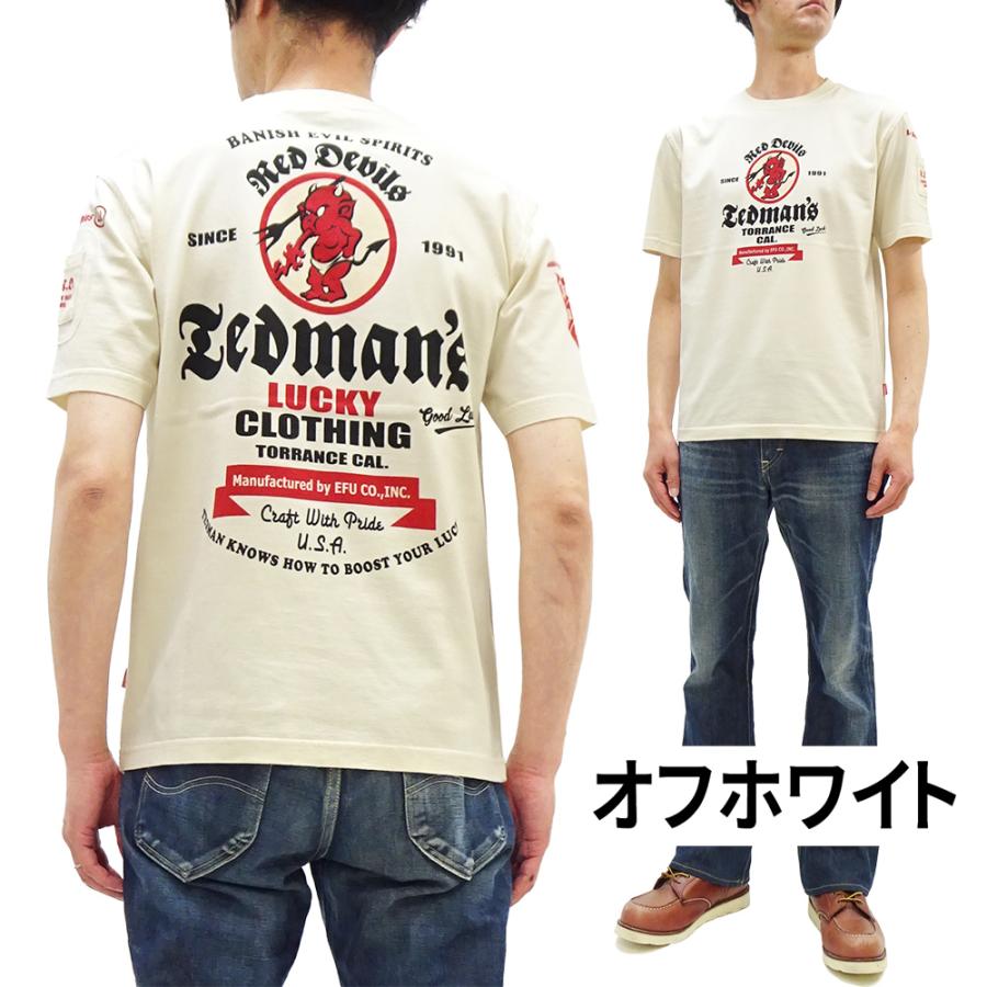 TEDMAN（テッドマン） Tシャツ レトロラベル風デザイン 半袖Tシャツ