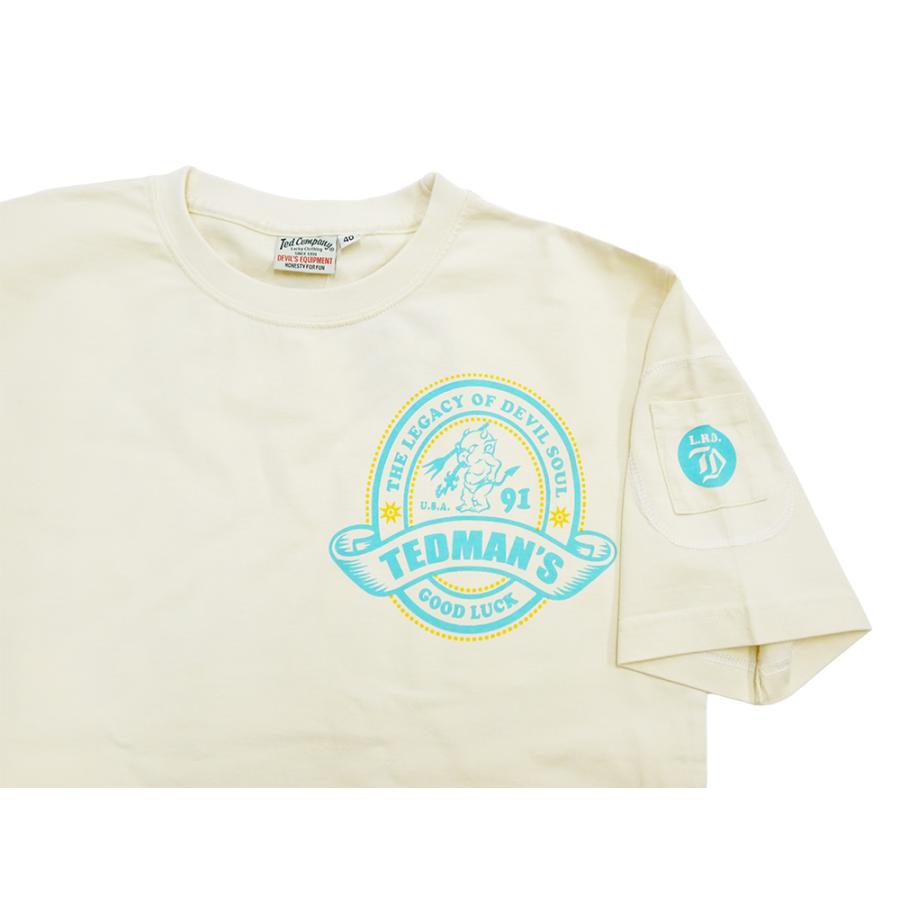 TEDMAN（テッドマン） Tシャツ ボトルラベル風デザイン 半袖Tシャツ