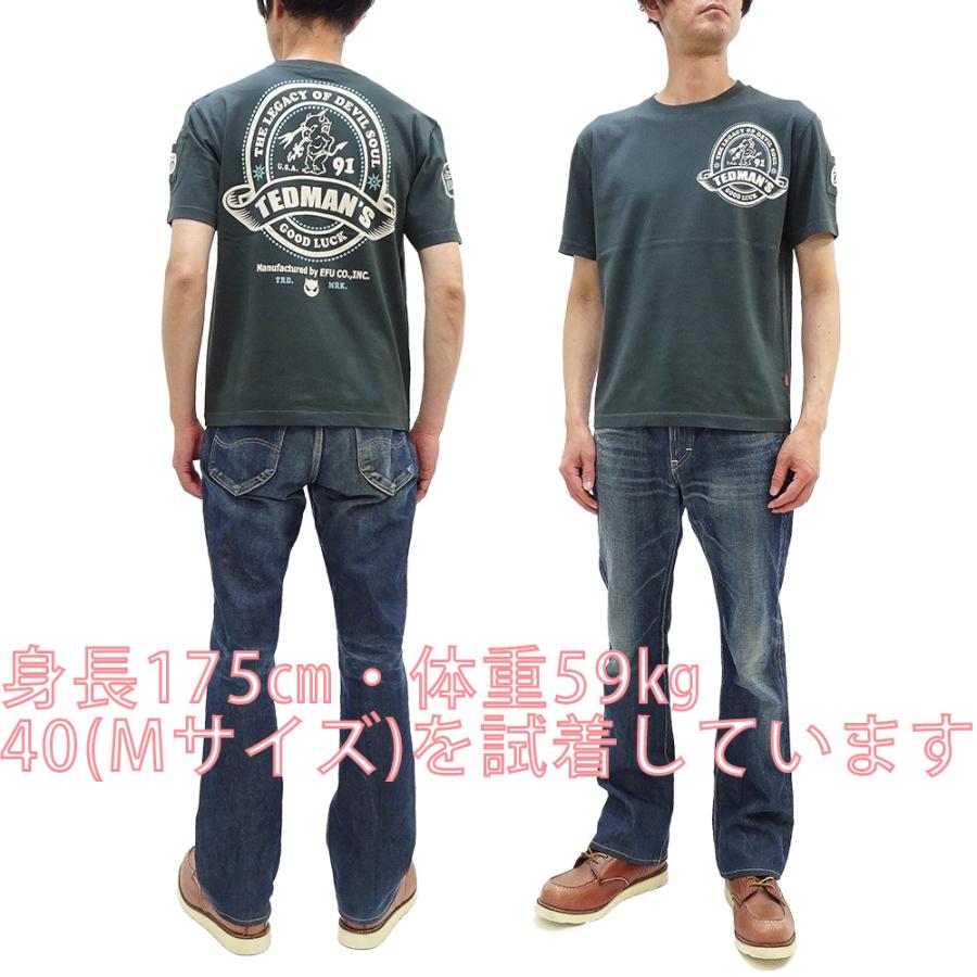 TEDMAN（テッドマン） Tシャツ ボトルラベル風デザイン 半袖Tシャツ