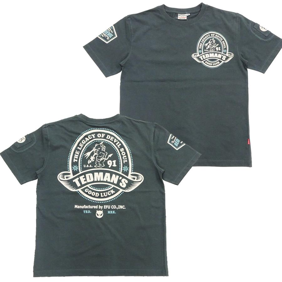 TEDMAN（テッドマン） Tシャツ ボトルラベル風デザイン 半袖Tシャツ