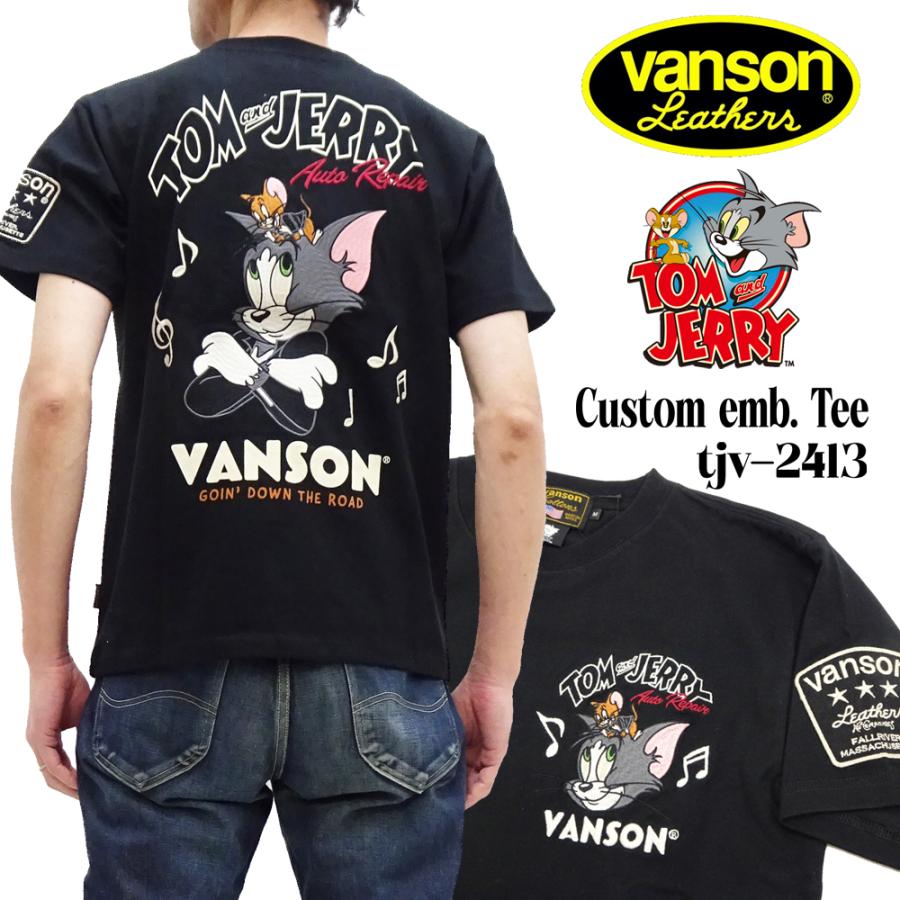 VANSON（バンソン） トム & ジェリー 半袖Tシャツ カスタム刺繍Tシャツ