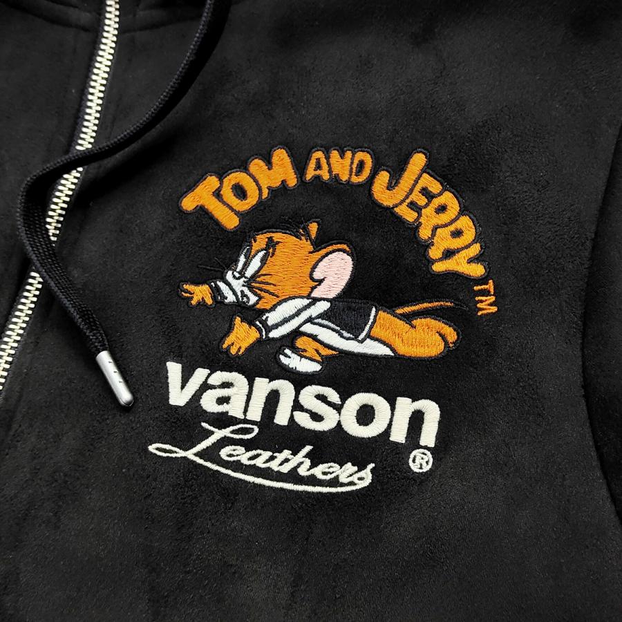 VANSON（バンソン） トム&ジェリー 裏ボア モイストスウェード ジップ
