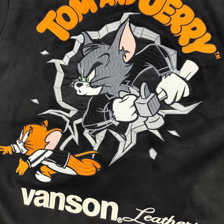 VANSON（バンソン） トム&ジェリー 裏ボア モイストスウェード ジップ