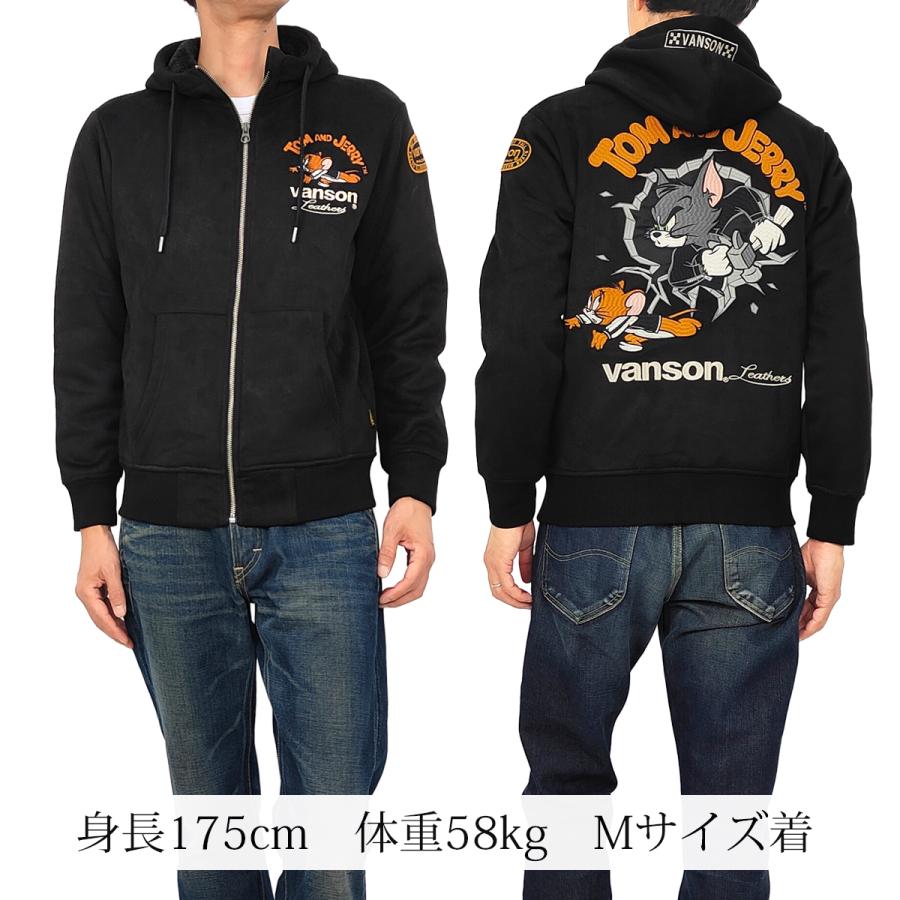 VANSON（バンソン） トム&ジェリー 裏ボア モイストスウェード ジップ 
