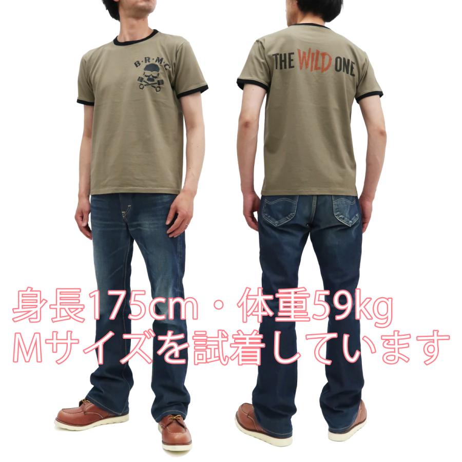 トイズマッコイ WILD ONE 半袖Tシャツ TOYS McCOY ジョニー リンガーTシャツ B.R.M.C 米綿空紡糸 TMC2213 オリーブ 新品｜rodeomatubara｜03