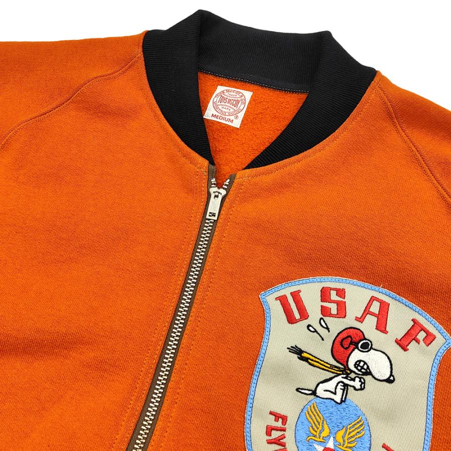 トイズマッコイ C-2 スウェット TOYS McCOY スヌーピー USAF FLYING ACE SNOOPY ジップスウェット TMC2551 新品の画像