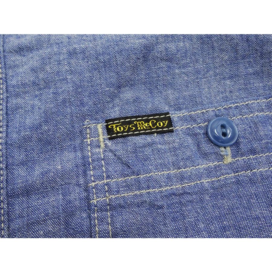 TOYS McCOY（トイズマッコイ） シャンブレーワークシャツ 無地 半袖