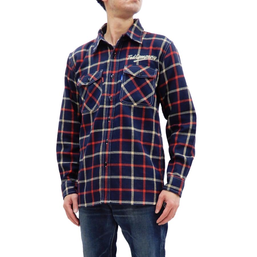 TEDMAN（テッドマン） チェック ネルシャツ 長袖シャツ Lucky Red