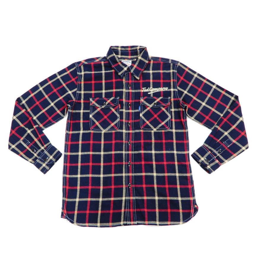 TEDMAN（テッドマン） チェック ネルシャツ 長袖シャツ Lucky Red
