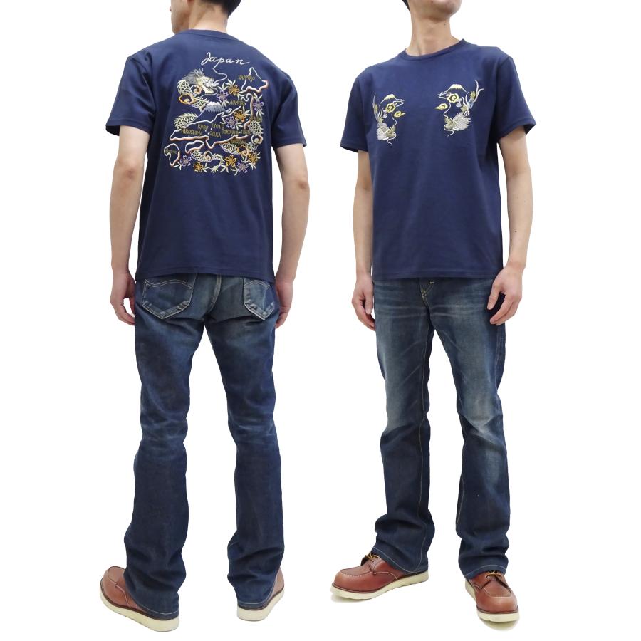 東洋エンタープライズ TT79589 エンブロイダリー 半袖 スカ Tシャツ L TAILOR TOYO テーラー東洋 スカTシャツ 半袖Tシャツ ジャパンマップ 総