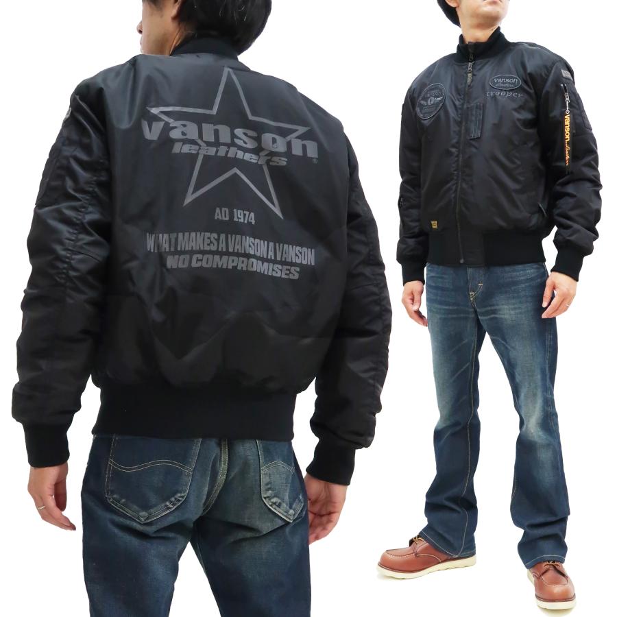 VANSON バンソン MA-1 trooper ジャケット 着脱式フロントネック VANSON バンソン MA-1 trooper ジャケット 着脱式フロントネック