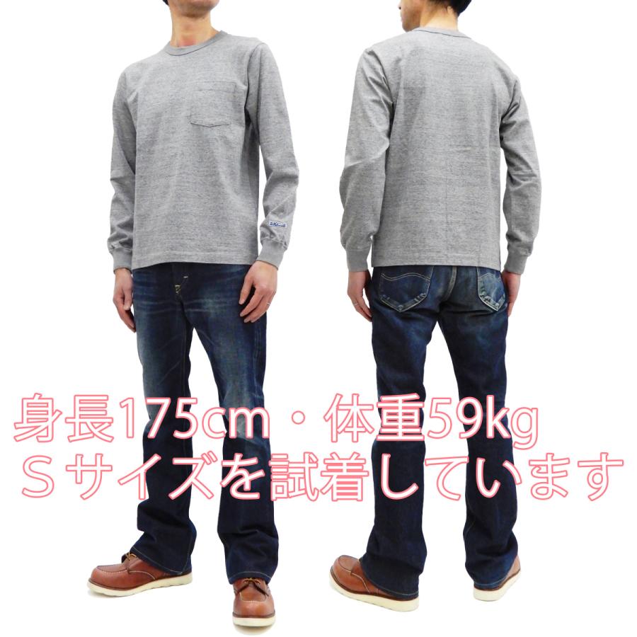 ホワイツビル 長袖 ポケットTシャツ WV68849 Whitesville 東洋エンタープライズ 丸胴 ロンT ロゴパッチ H.グレー 新品｜rodeomatubara｜03