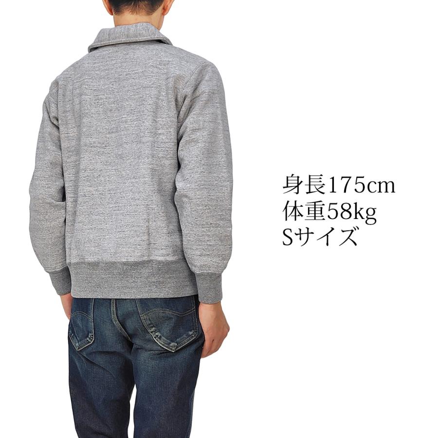 WHITESVILLE ホワイツビル ハーフジップ スウェットシャツ 襟付き 裏